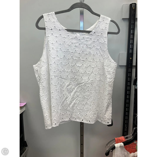 Top Sleeveless By Banana Republic In White, Size: L