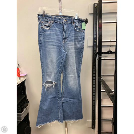 Jeans Flared By American Eagle In Blue, Size: 14
