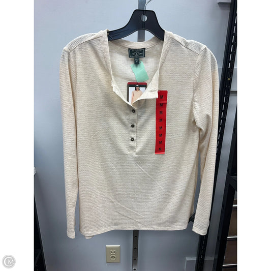 Top Long Sleeve By Gh Bass And Co In Cream, Size: M