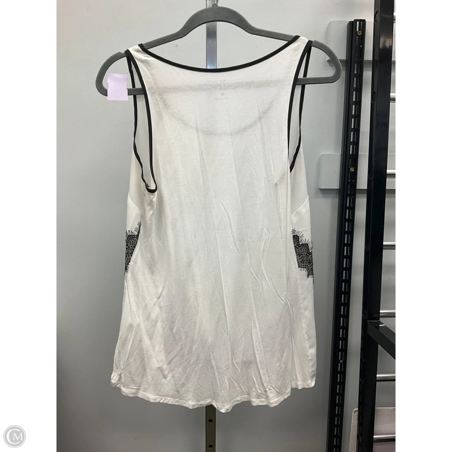 Top Sleeveless By New York And Co In Black & White, Size: M