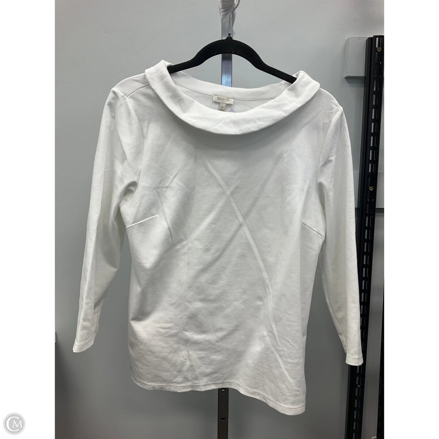 Top Long Sleeve By Talbots In White, Size: M
