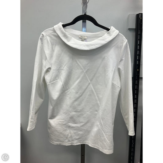 Top Long Sleeve By Talbots In White, Size: M