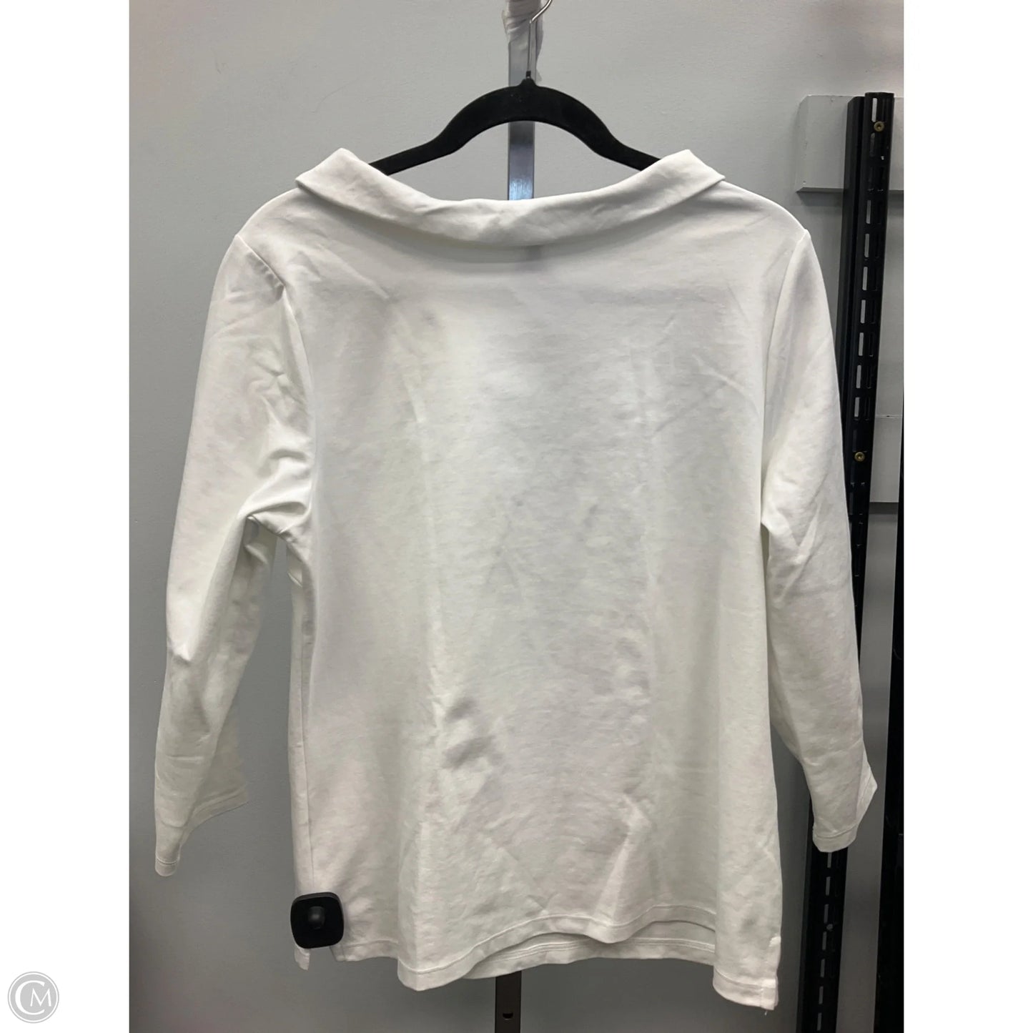 Top Long Sleeve By Talbots In White, Size: M