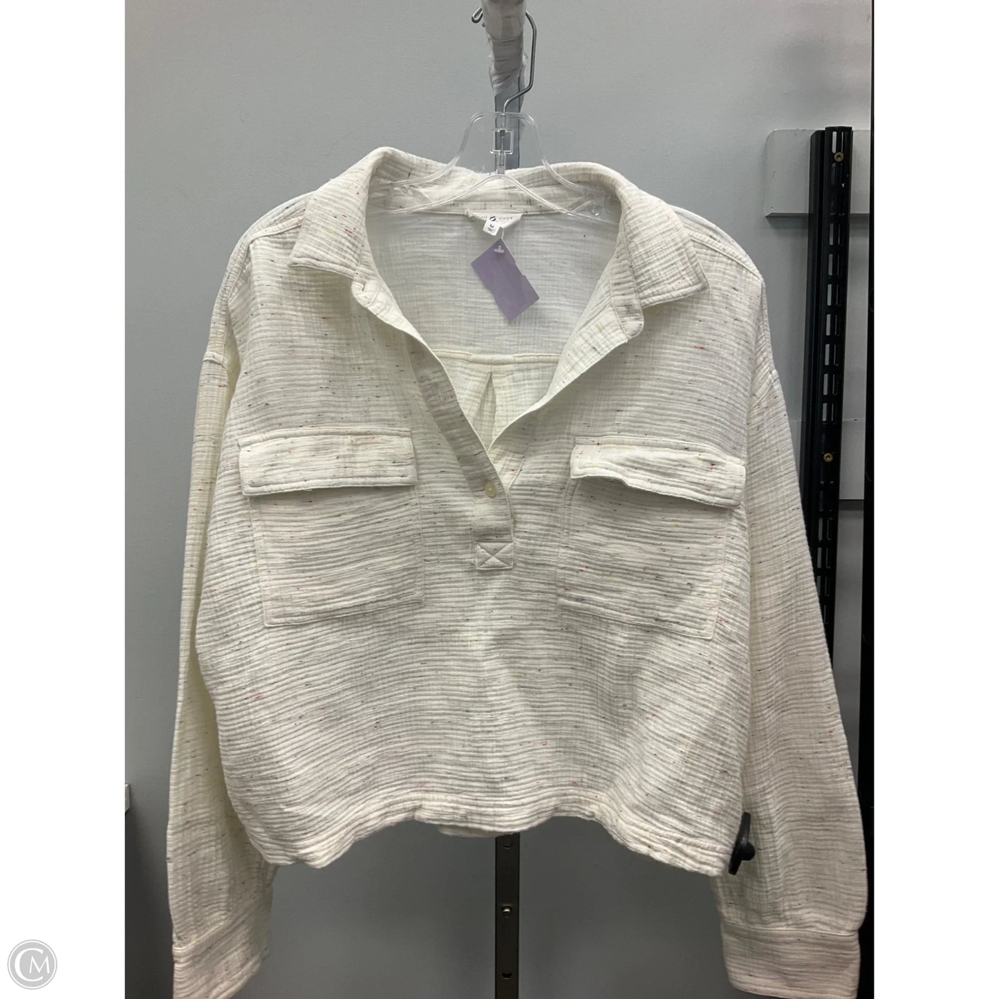Top Long Sleeve By Lou And Grey In Cream, Size: M