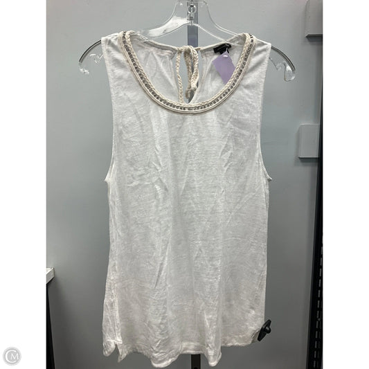 Top Sleeveless By Ann Taylor In Cream, Size: M