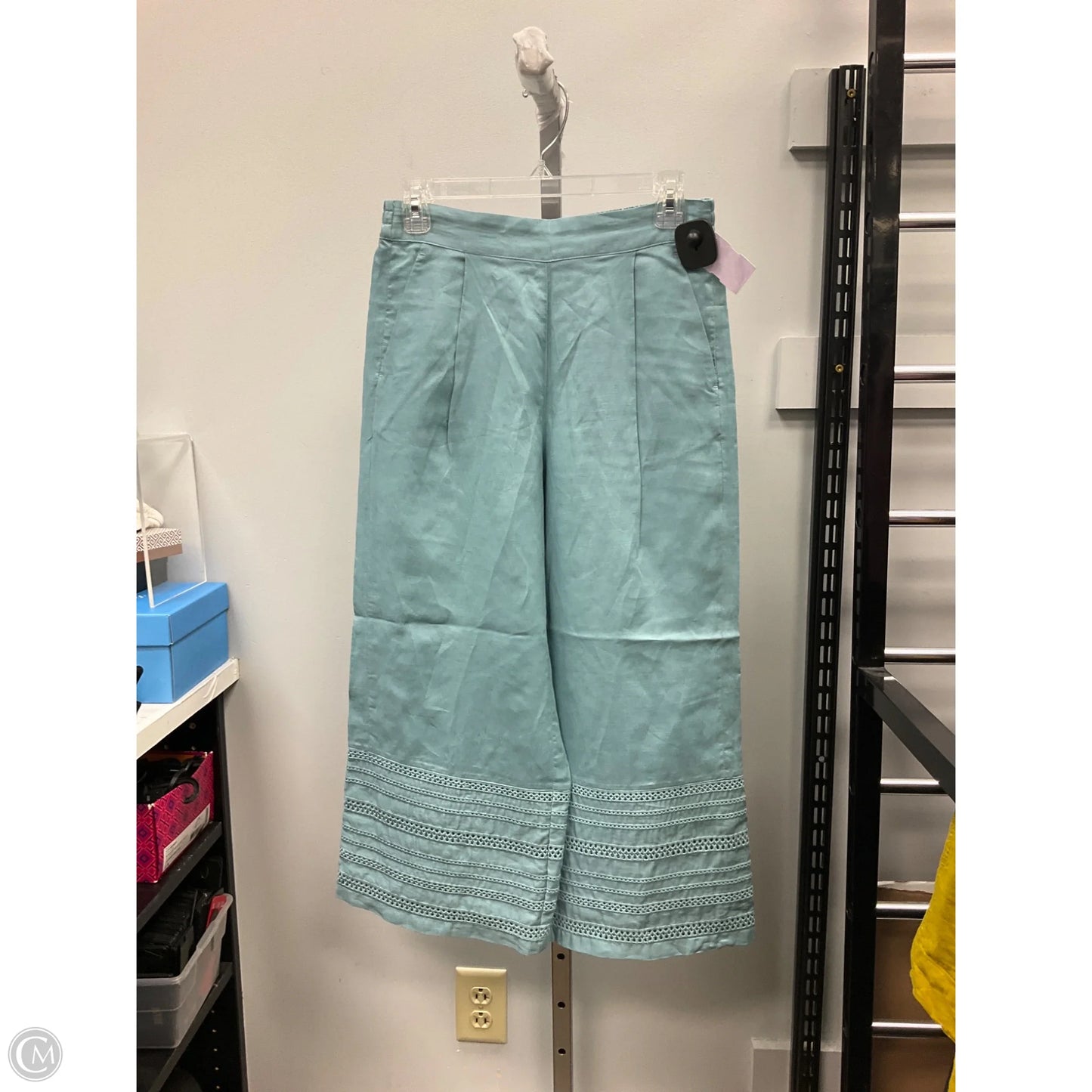 Pants Linen By Elie Tahari In Teal, Size: S