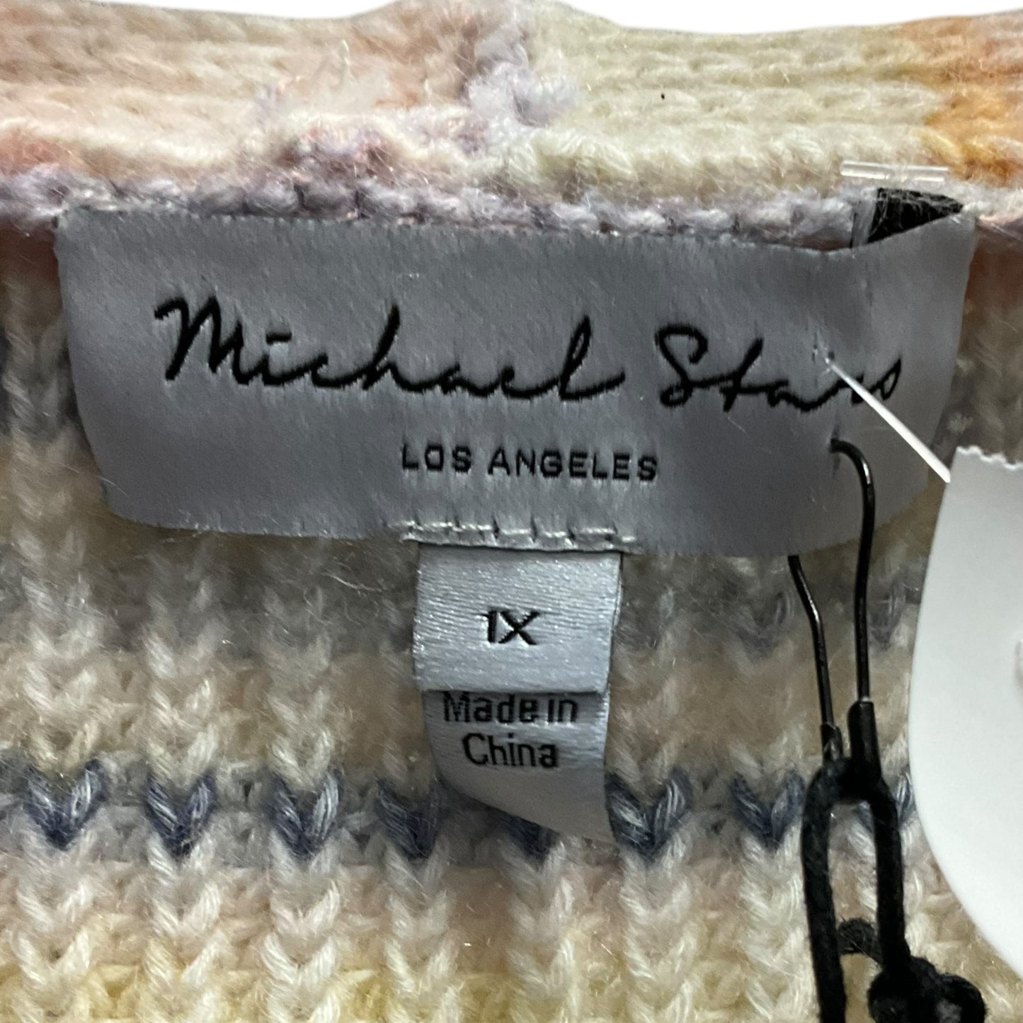 Sweater By Michael Stars In Rainbow Print, Size: 1x