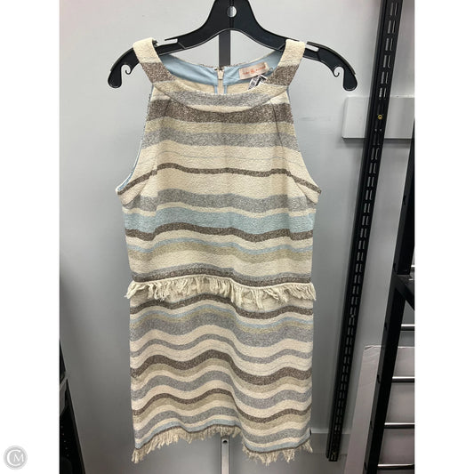 Dress Designer By Tory Burch In Blue & Cream, Size: 10