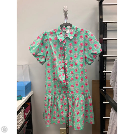 Dress Casual Short By J. Crew In Green & Pink, Size: 8