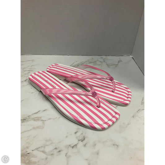 Sandals Flip Flops By Tommy Hilfiger In Striped Pattern, Size: 8.5