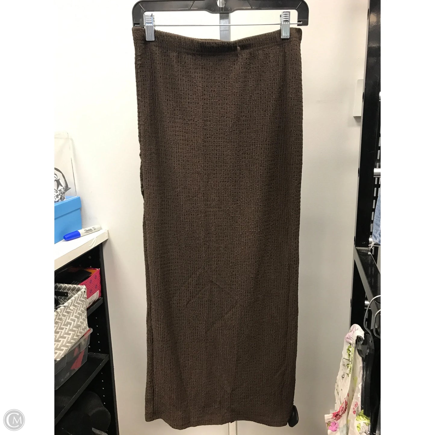 Skirt Midi By Clothes Mentor In Brown, Size: M
