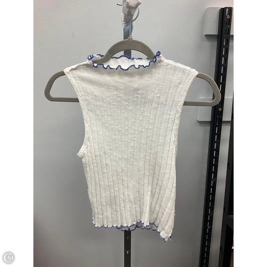 Top Sleeveless By We The Free In Blue & White, Size: S