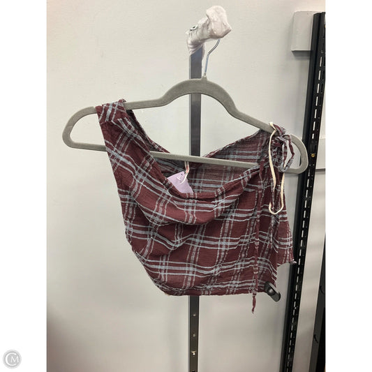 Top Sleeveless By Free People In Plaid Pattern, Size: S
