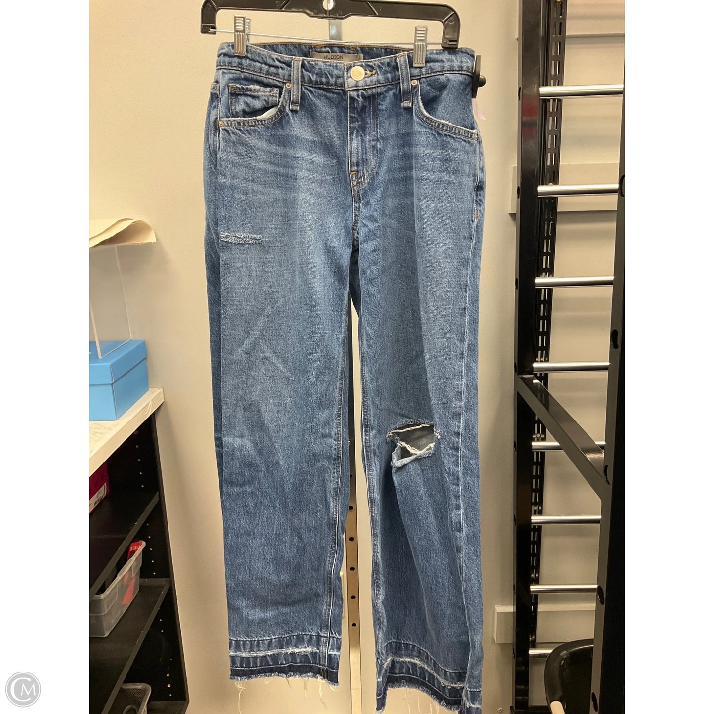 Jeans Wide Leg By Hudson In Blue, Size: 0