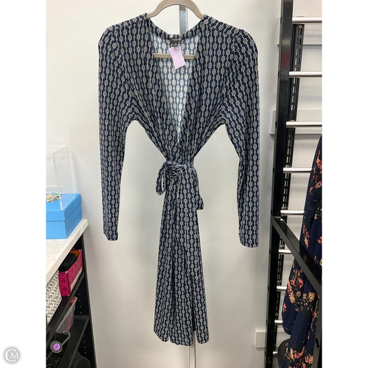 Dress Casual Short By Ann Taylor In Blue & White, Size: 12p