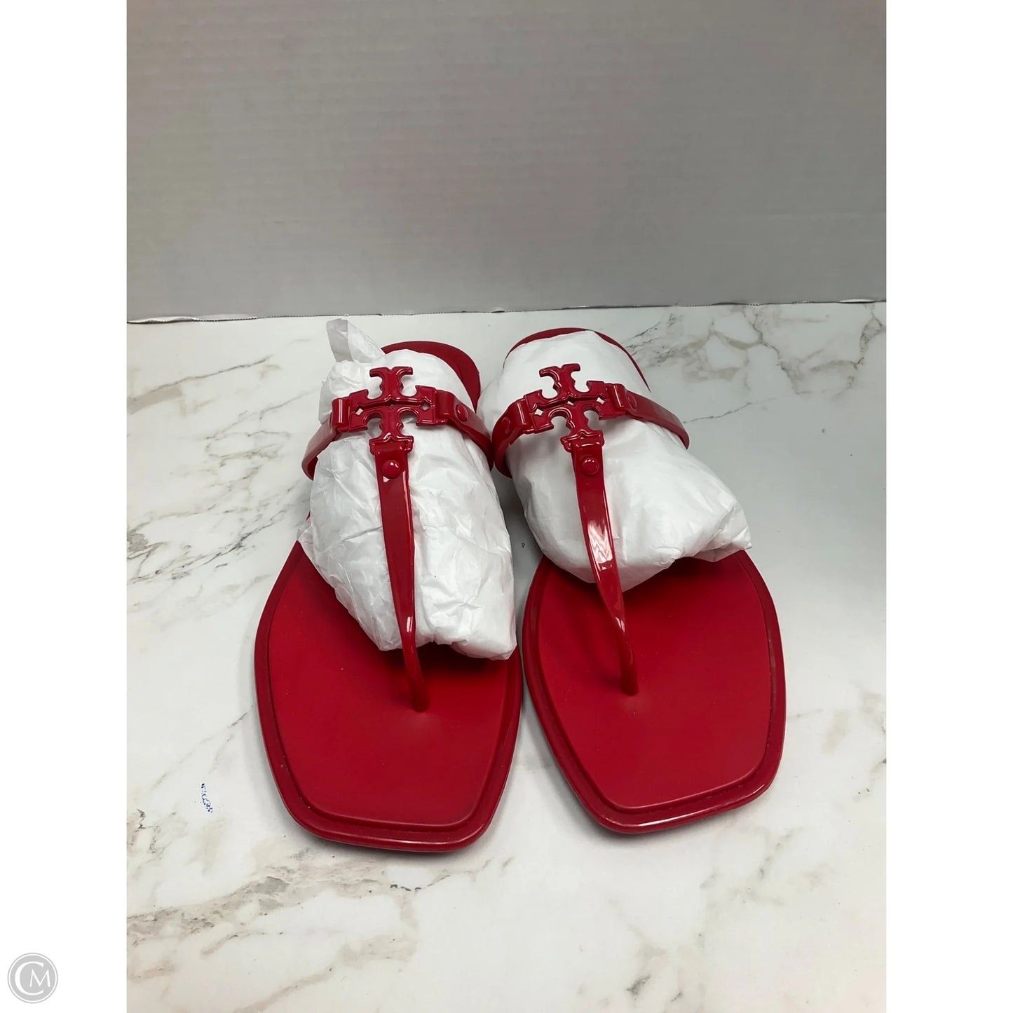 Sandals Designer By Tory Burch In Red, Size: 7
