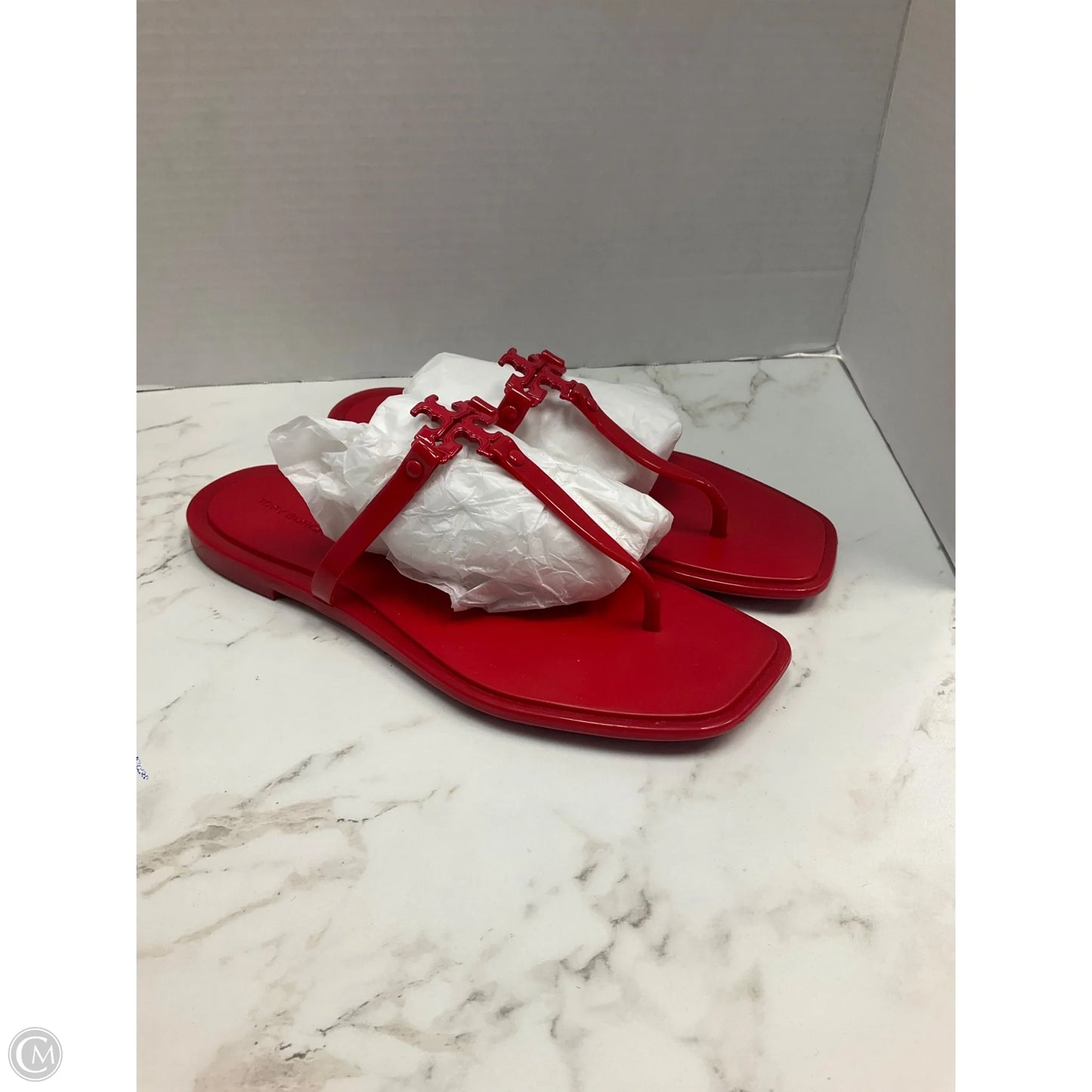 Sandals Designer By Tory Burch In Red, Size: 7