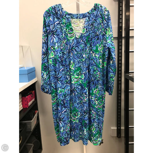 Dress Designer By Lilly Pulitzer In Blue & Green, Size: Xl