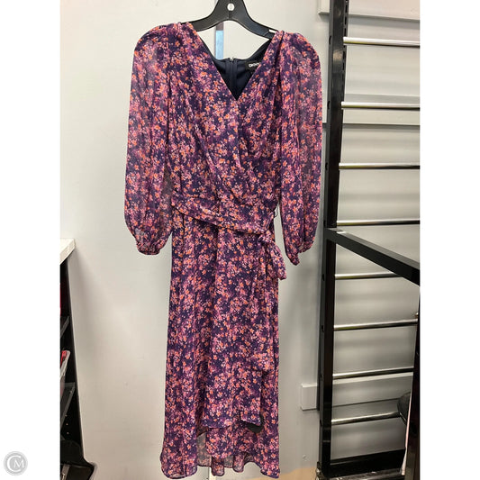 Dress Casual Midi By Dkny In Floral Print, Size: 12