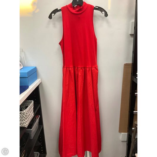 Dress Casual Midi By A New Day In Red, Size: S