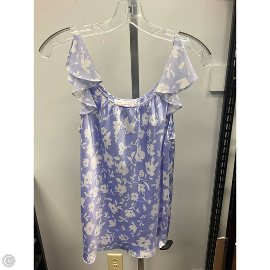 Top Sleeveless Luxury Designer By Oscar De La Renta In Purple & White, Size: S
