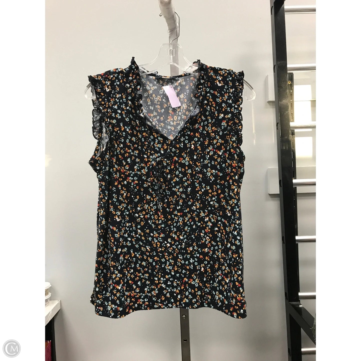 Top Sleeveless By Tommy Hilfiger In Floral Print, Size: L
