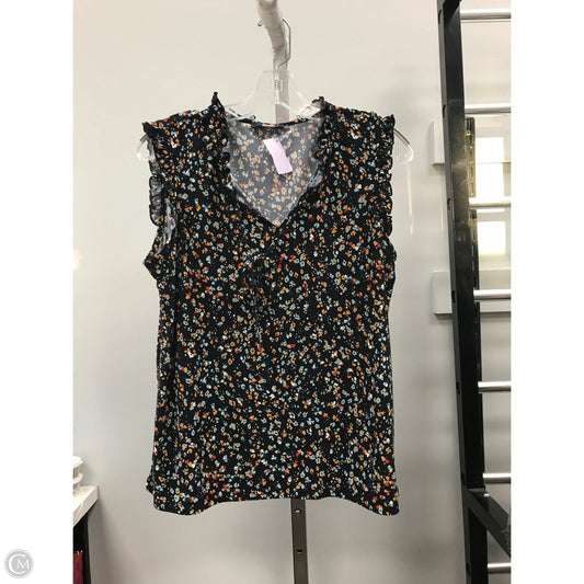 Top Sleeveless By Tommy Hilfiger In Floral Print, Size: L
