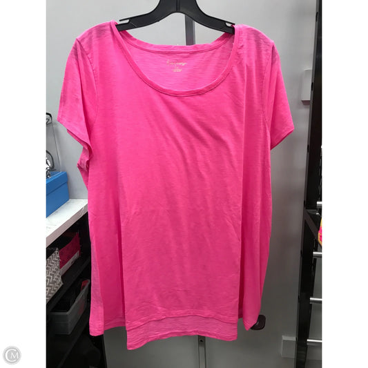 Top Short Sleeve Designer By Lilly Pulitzer In Pink, Size: Xxl