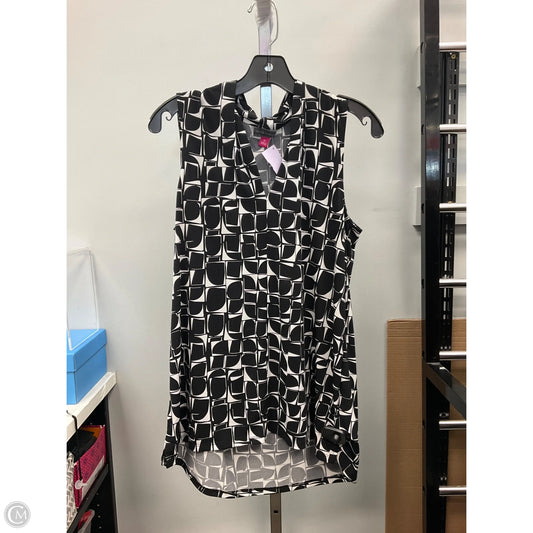 Top Sleeveless By Vince Camuto In Black & White, Size: M
