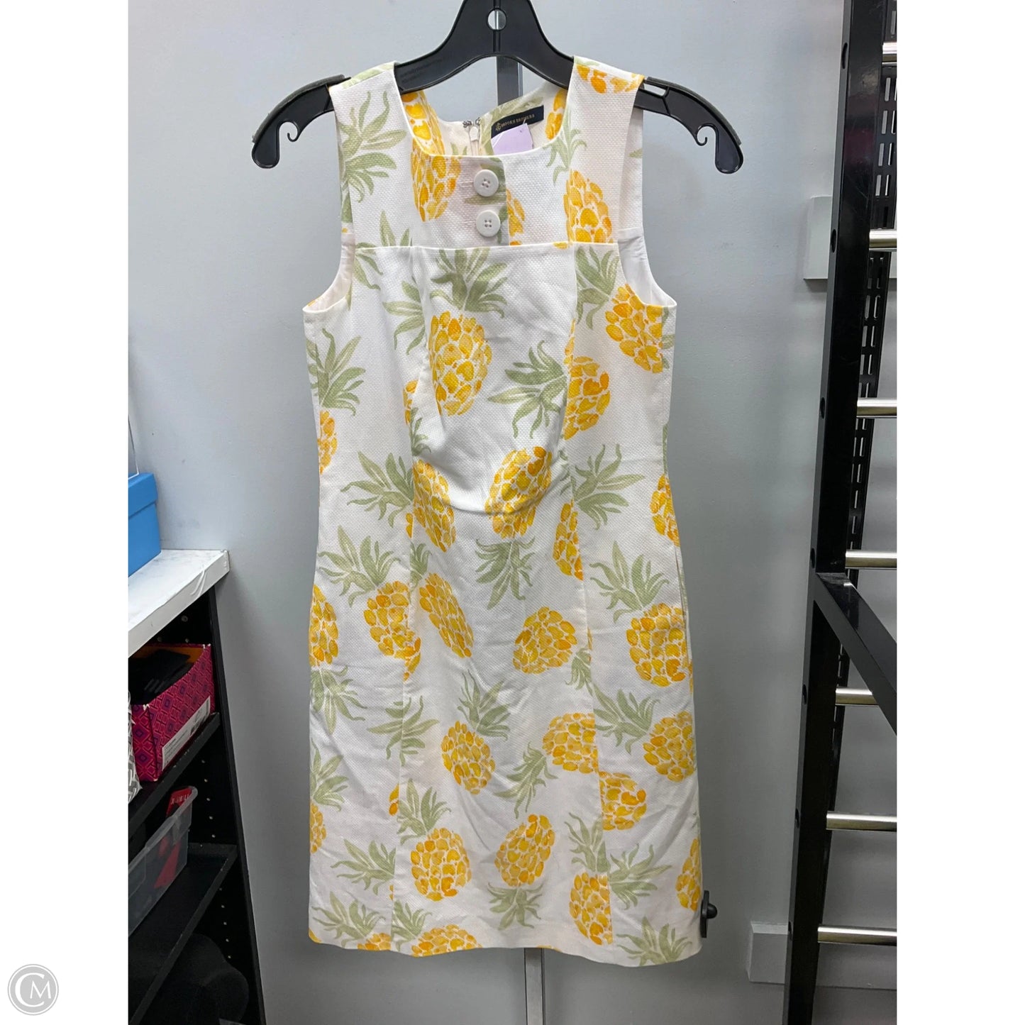 Dress Work By Brooks Brothers In Yellow, Size: 4