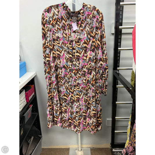 Dress Casual Midi By Nic + Zoe In Multi-colored, Size: Xl