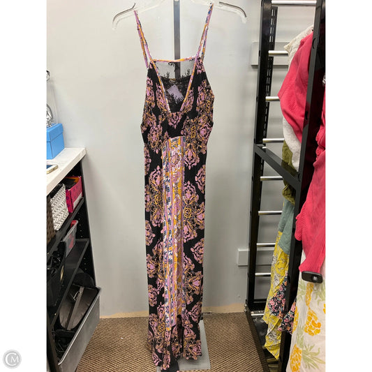 Dress Casual Maxi By Free People In Black & Purple, Size: S