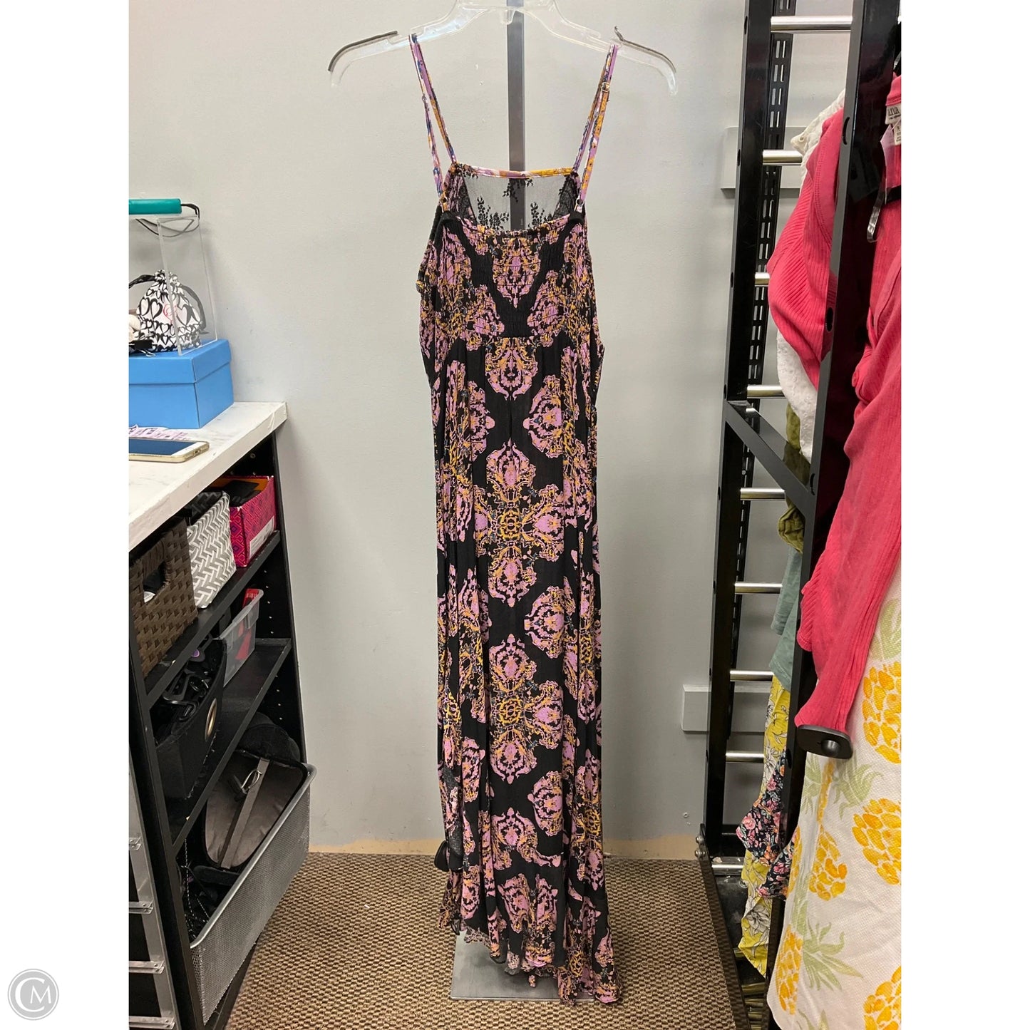 Dress Casual Maxi By Free People In Black & Purple, Size: S