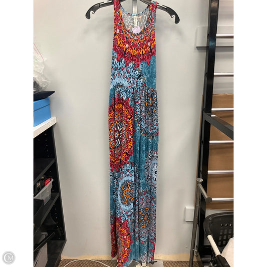 Dress Casual Maxi By Clothes Mentor In Blue & Red, Size: S