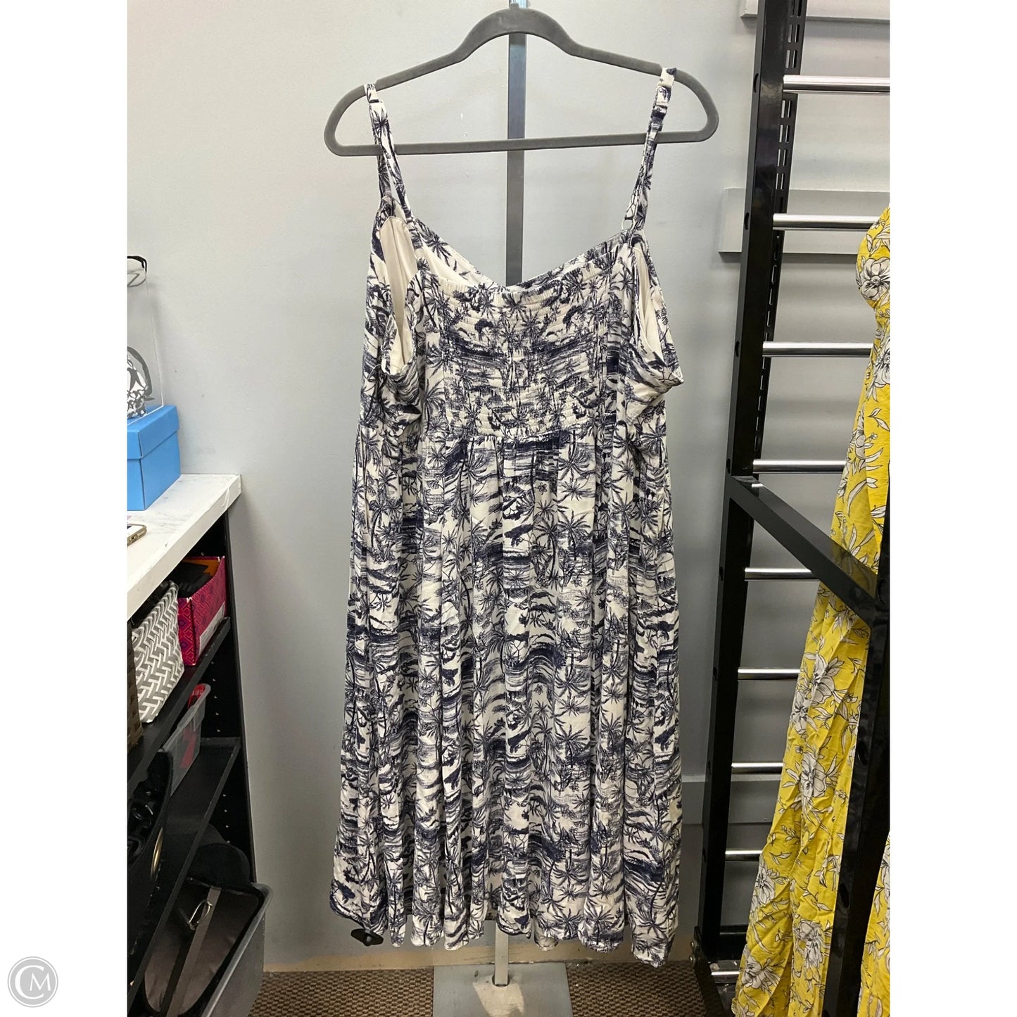 Dress Casual Maxi By Torrid In Blue & White, Size: 4x
