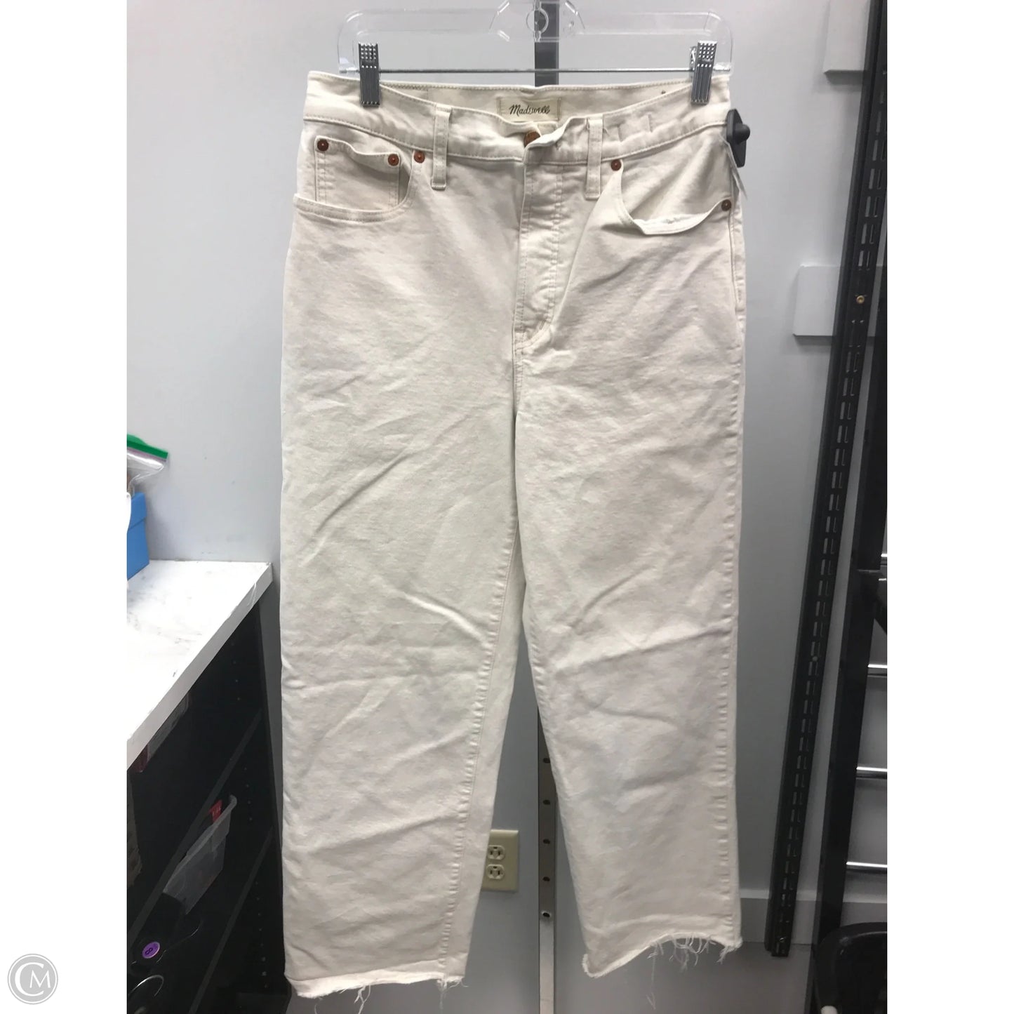 Jeans Straight By Madewell In Cream, Size: 8