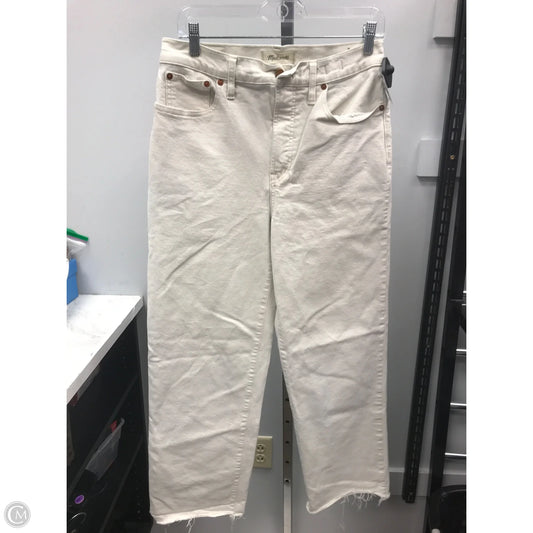 Jeans Straight By Madewell In Cream, Size: 8