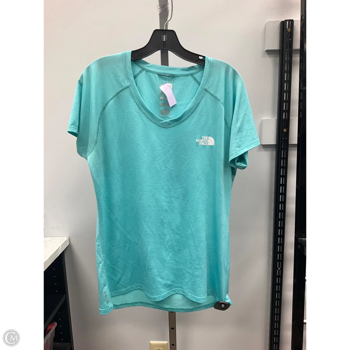 Athletic Top Short Sleeve By The North Face In Blue, Size: L