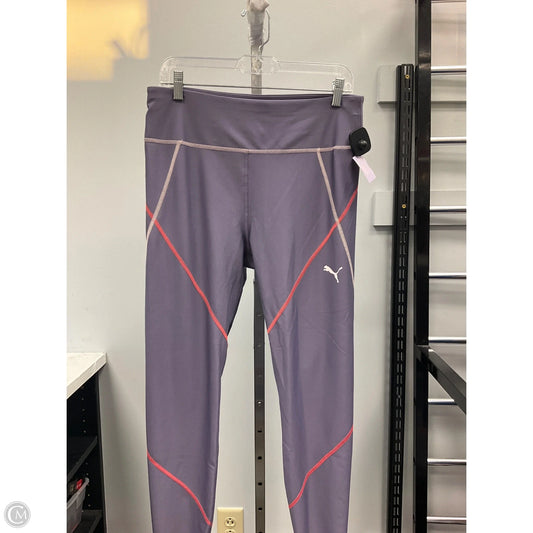 Athletic Leggings By Puma In Purple, Size: L