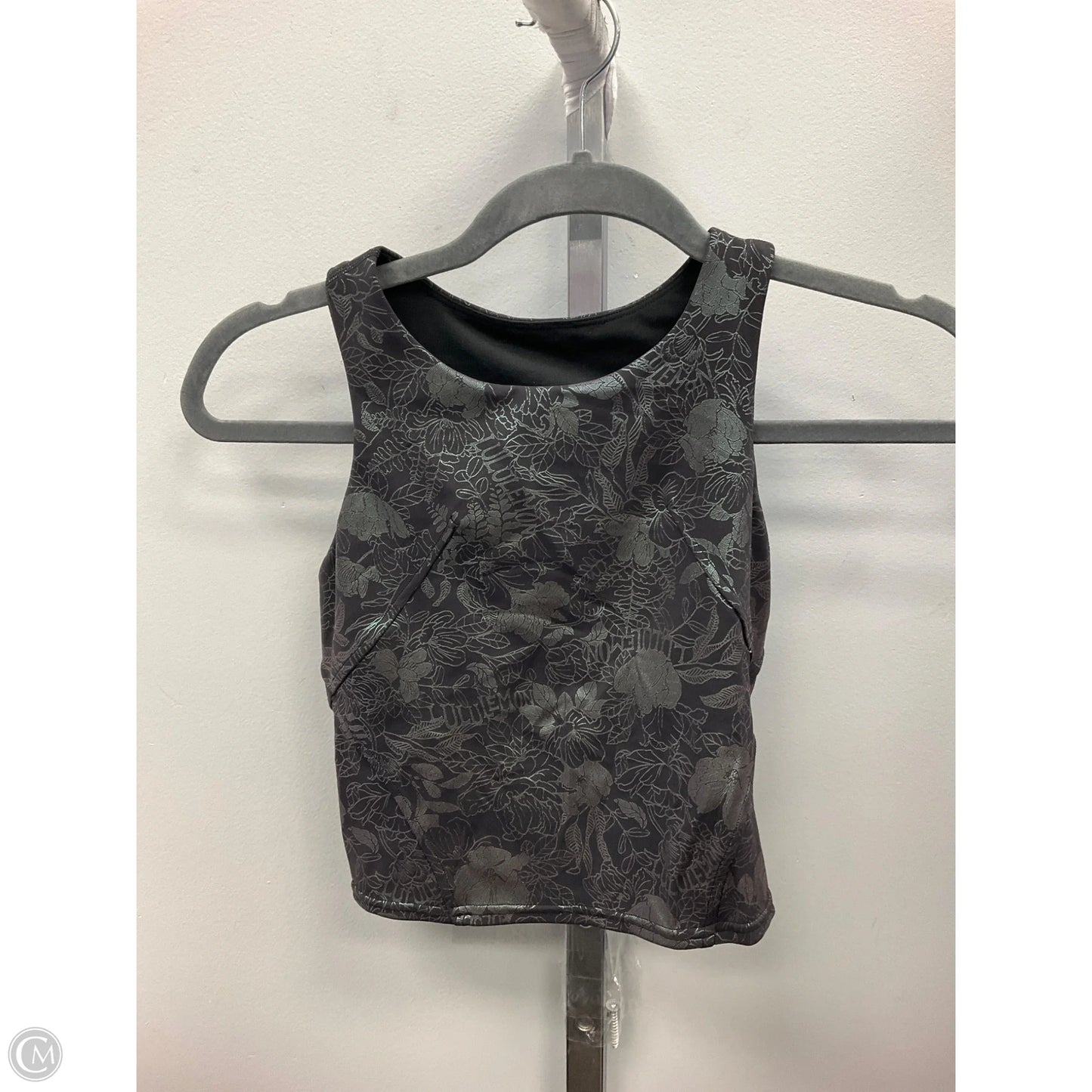 Athletic Bra By Lululemon In Black & Green, Size: 2