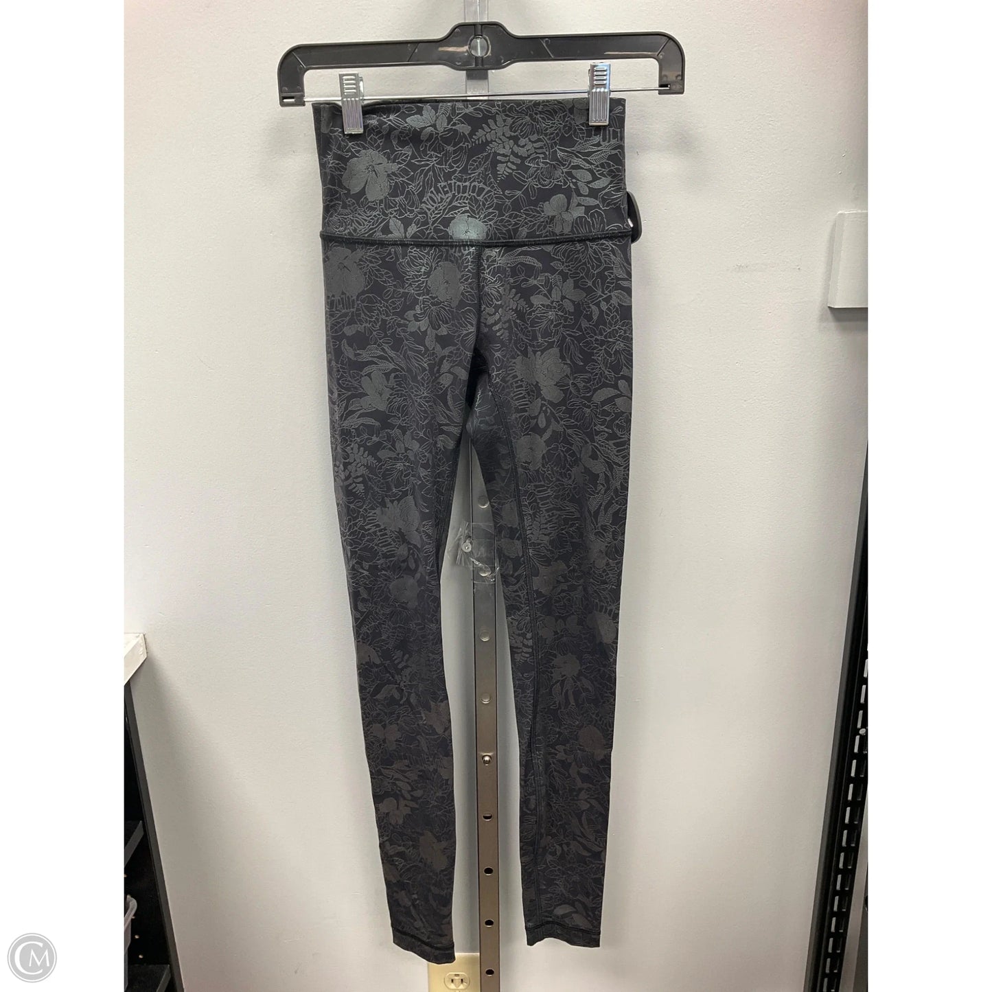Athletic Leggings By Lululemon In Black & Green, Size: 2