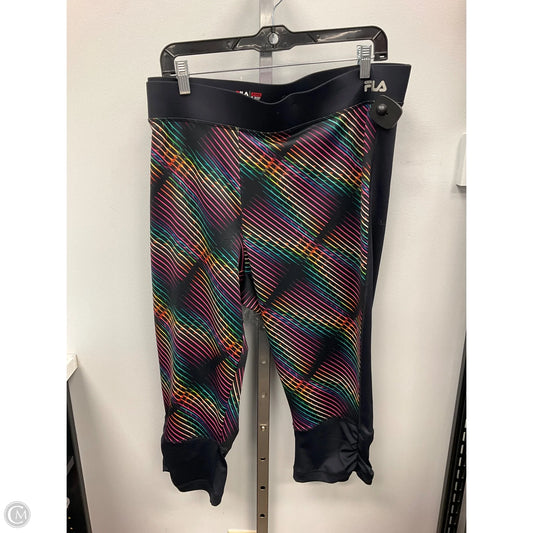 Athletic Leggings By Fila In Multi-colored, Size: 2x