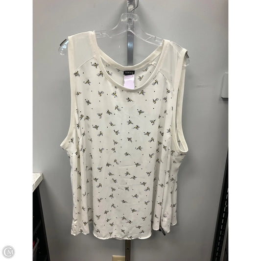 Top Sleeveless By Torrid In White, Size: 4x