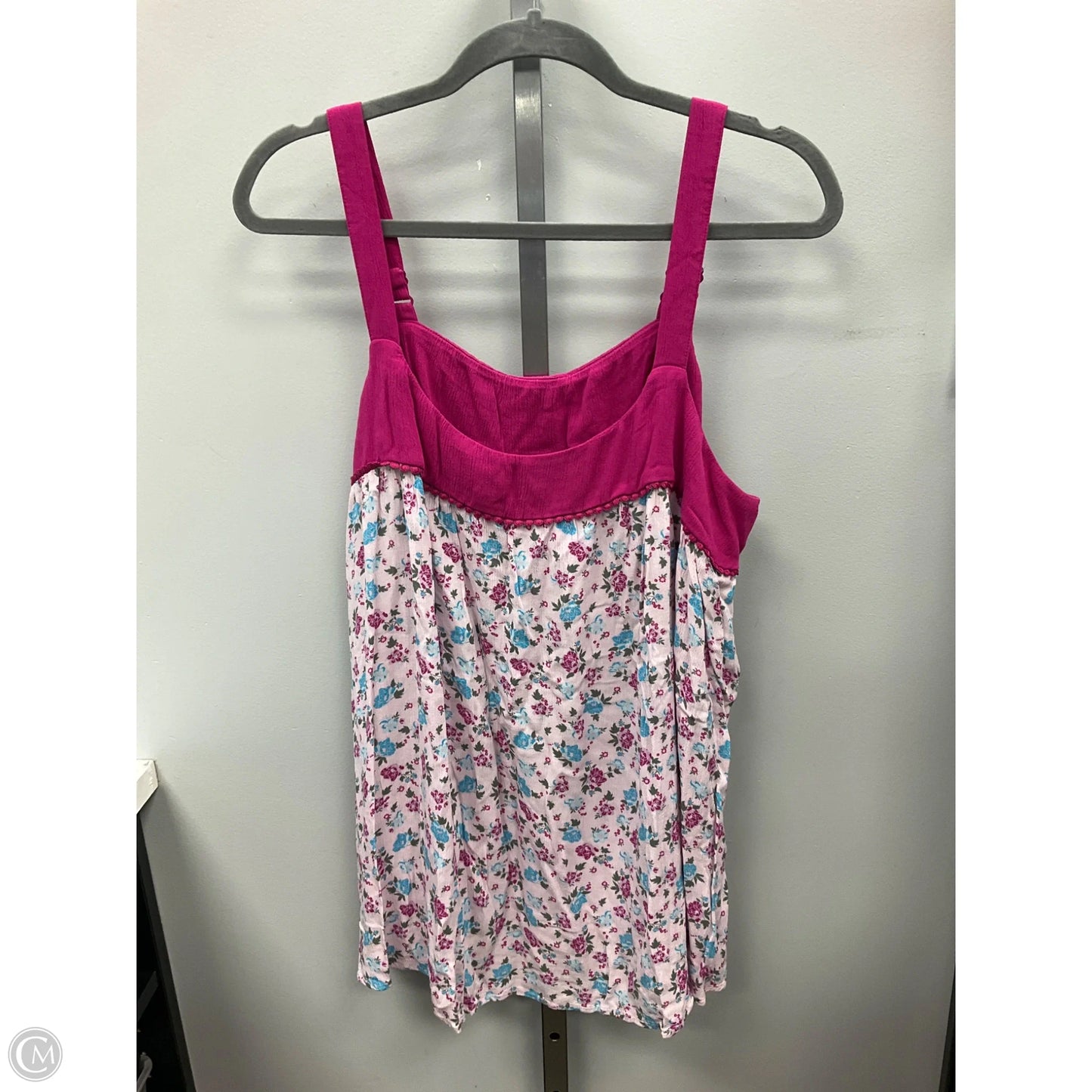 Top Sleeveless By Lane Bryant In Blue & Pink, Size: 18