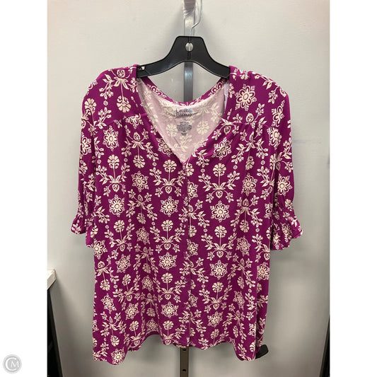 Top Short Sleeve By Croft And Barrow In Purple, Size: Xxl