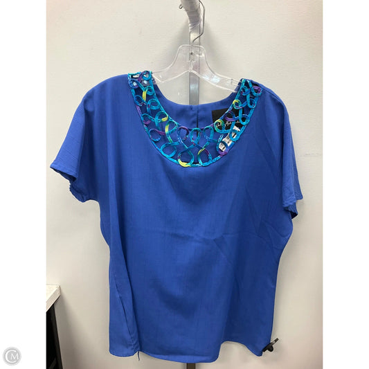 Top Short Sleeve By Clothes Mentor In Blue, Size: L