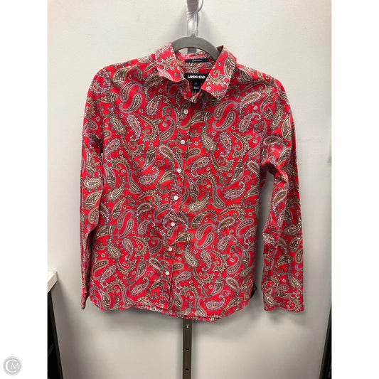 Top Long Sleeve By Lands End In Paisley Print, Size: 6