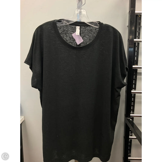 Athletic Top Short Sleeve By Athleta In Black, Size: L