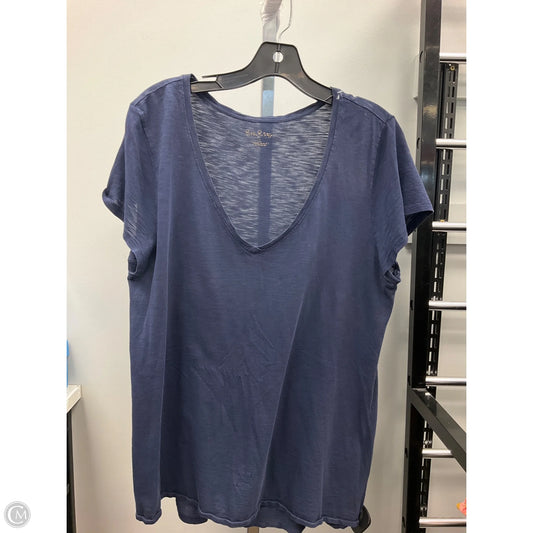 Top Short Sleeve Designer By Lilly Pulitzer In Blue, Size: L