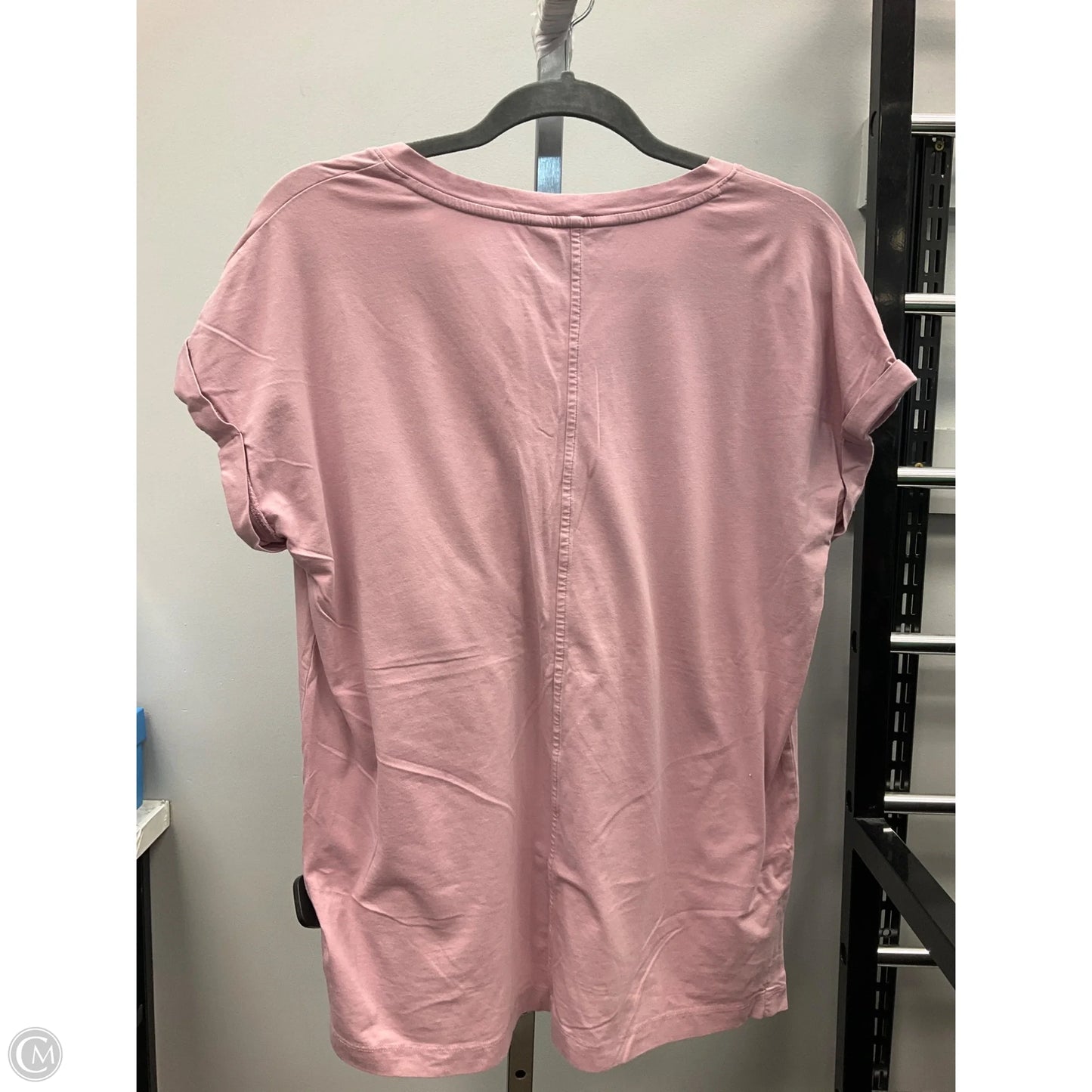 Top Short Sleeve Basic By Banana Republic In Pink, Size: M